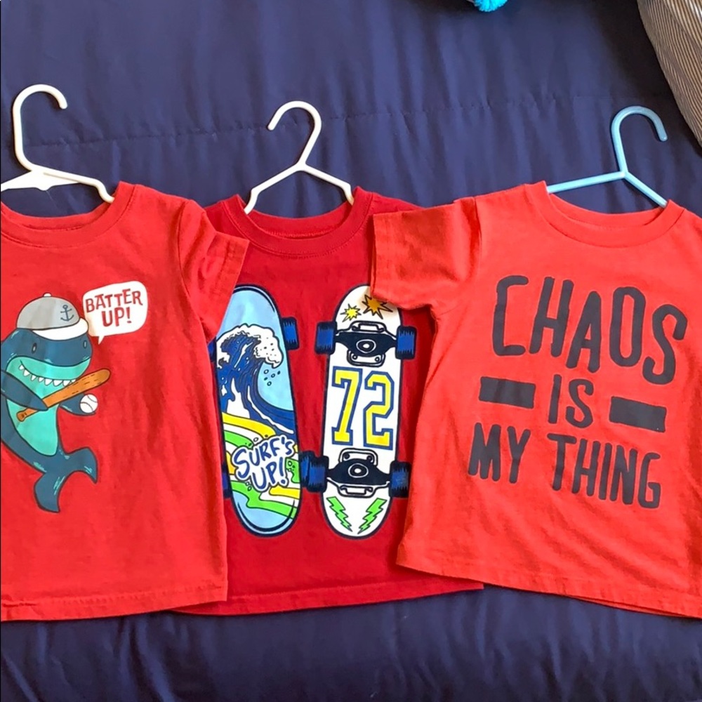 Bundle of 3 2T T-shirts for toddler boy